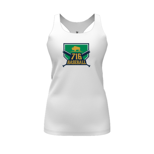 [FT0TRBWH-FYS-LOGO1] Decker Racerback Tank Top (Female Youth S, White, Logo 1)