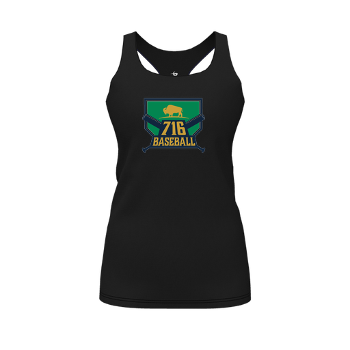 [CUS-DFW-RCBK-PER-BLK-FYS-LOGO1] Racerback Tank Top (Female Youth S, Black, Logo 1)