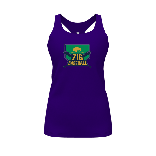 [FT0TRBPP-FYS-LOGO1] Decker Racerback Tank Top (Female Youth S, Purple, Logo 1)