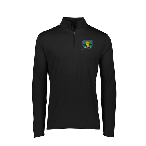 [FTLQFLBK-FAXS-LOGO1] Decker Women's Flex-Lite 1/4 Zip Shirt (Female Adult XS, Black, Logo 1)