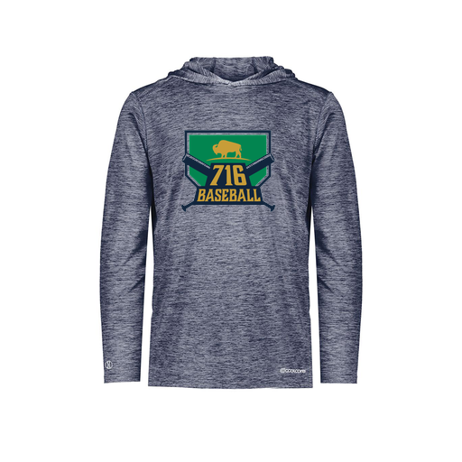 [FOLHCGNV-AS-LOGO1] Decker Men's Charge Hoodie (Adult S, Navy, Logo 1)