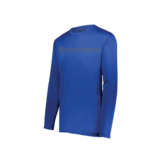 [222822.060.XS-LOGO3] Men's LS Smooth Sport Shirt (Adult XS, Royal, Logo 3)