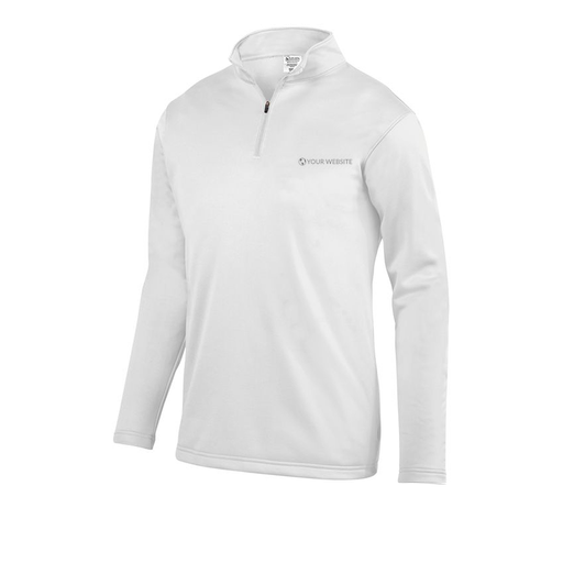 [DFW-FFQZ-WHT-AS-LOGO3] Men's FlexFleece 1/4 Zip (Adult S, White, Logo 3)