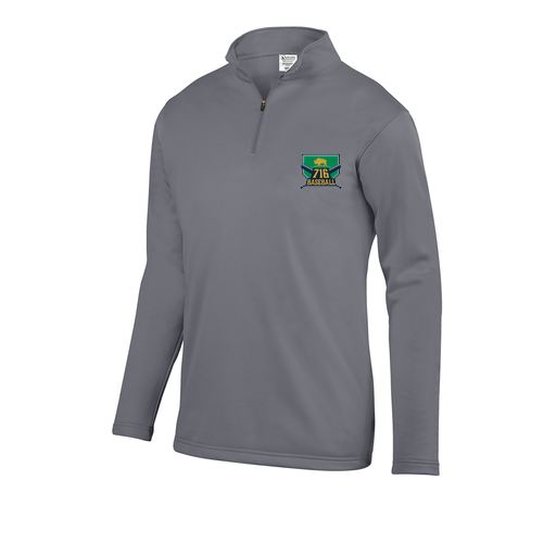 [FOLQFFGY-AS-LOGO1] Decker Men's FlexFleece 1/4 Zip (Adult S, Gray, Logo 1)