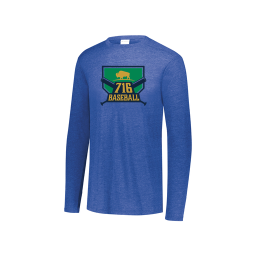 [3076.U55.S-LOGO1] Youth LS Ultra-blend T-Shirt (Youth S, Royal, Logo 1)