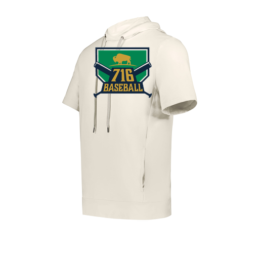 [222605-WHT-YS-LOGO1] YOUTH VENTURA SOFT KNIT SHORT SLEEVE HOODIE (Youth S, White, Logo 1)