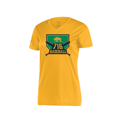 [222820.023.S-LOGO1] Ladies Movement Dri Fit Shirt (Female Adult S, Athletic Gold, Logo 1)