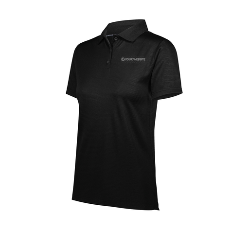 [222768.080.XS-LOGO3] Ladies Prism Polo (Female Adult XS, Black, Logo 3)